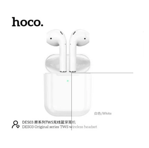 Наушники HOCO DES03 Air wireless headset TWS White - изображение 2