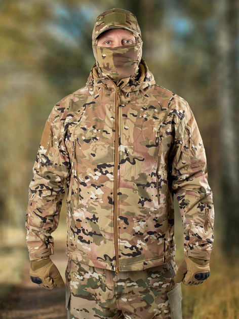 Куртка / ветровка тактическая Han Wild Softshell multicam софтшелл Мультикам L - изображение 1