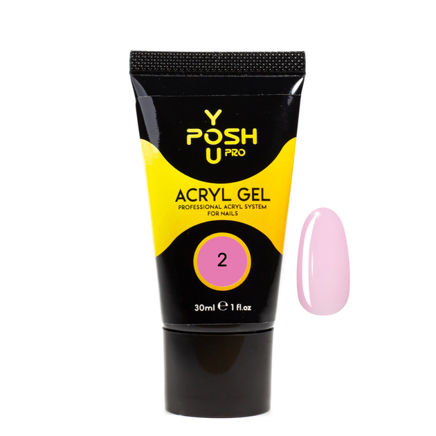 Акрігель для нарощування нігтів YouPOSH Acryl Gel 30 мл, № 2 Світло-рожевий - Фото 1 Акрігель для нарощування нігтів YouPOSH Acryl Gel 30 мл, № 2 Світло-рожевий - изображение 1