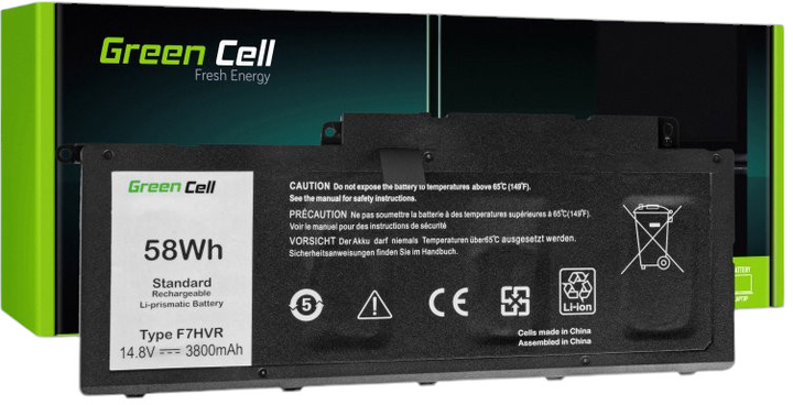 Акумулятор Green Cell F7HVR для ноутбуків 14.8V 3800mAh (5902719428470) - зображення 1