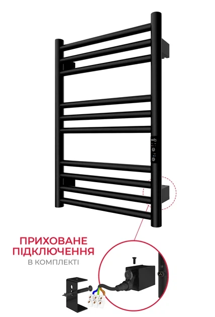 Электрический полотенцесушитель Hygge Family Greenwich 570х430 TR K черный мат - изображение 2