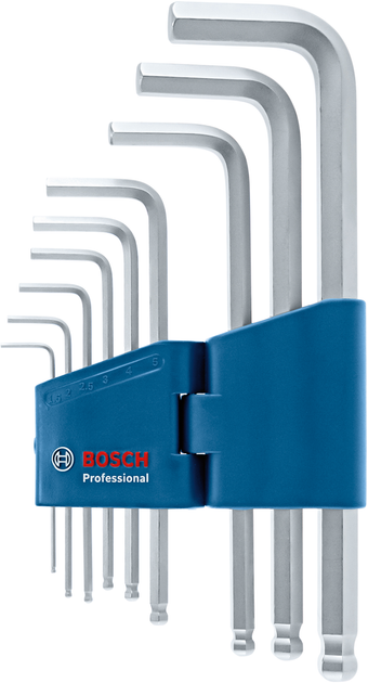 Набор шестигранных ключей Bosch 1.5-10 мм 9 шт (1600A01TH5) - изображение 3