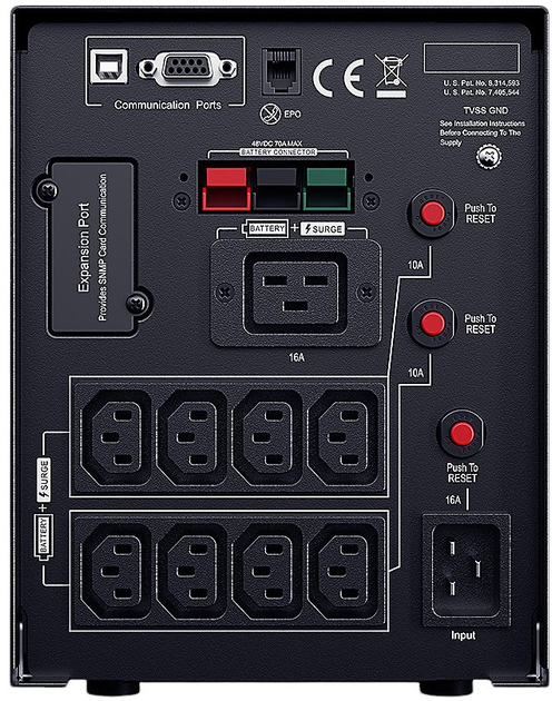 ДБЖ CyberPower Professional Tower PR2200ELCDSXL 1980Вт/2200ВА - зображення 3