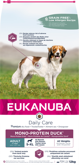 Сухий корм для собак Eukanuba Daily Care Adult Protein Качка 12 кг (8710255189178) - зображення 2