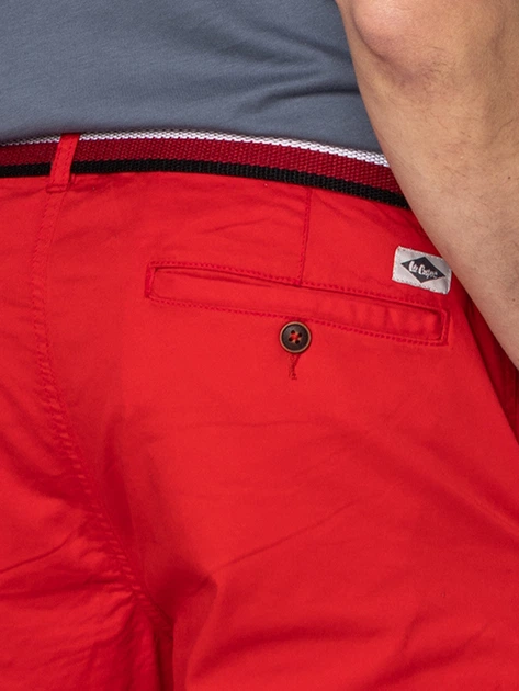 Krótkie spodenki męskie eleganckie Lee Cooper SIMONE-9802 40 Czerwone (5904347397784) - obraz 4