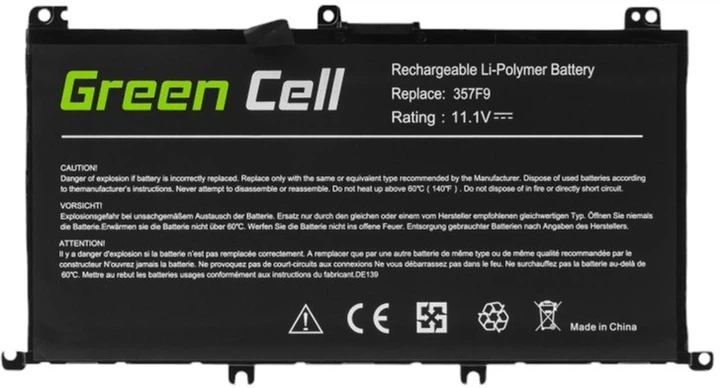 Акумулятор Green Cell для ноутбуків Dell Inspiron 15 5576 5577 7557 7559 7566 7567 11.4V 4200mAh (5903317227182) - зображення 3