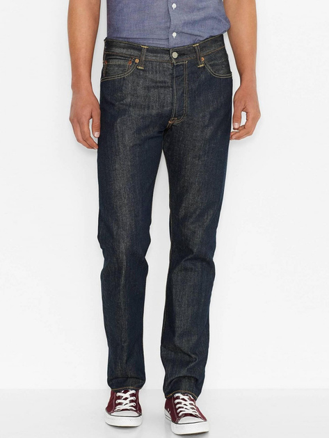 Jeansy regular fit męskie Levi's 501 Original 00501-0162 36-34 Granatowe (5412130541554) - obraz 1