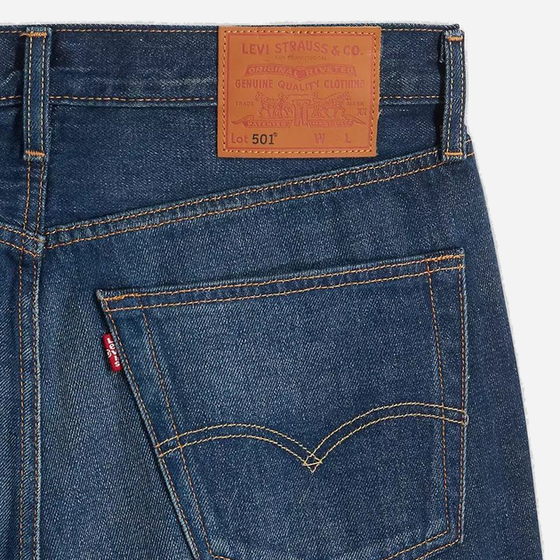 Jeansy regular fit męskie Levi's 501 Original 00501-3411 38-32 Granatowe (5401128021840) - obraz 8