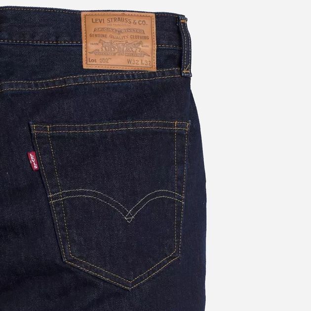 Джинси Regular fit чоловічі Levi's 502 Taper 29507-0181 32-34 Темно-сині (5400599119865) - зображення 7