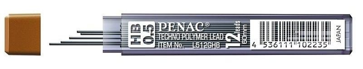 Набір грифелів для олівців Penac HB 0.5 мм 12 шт (4536111003051) - зображення 1