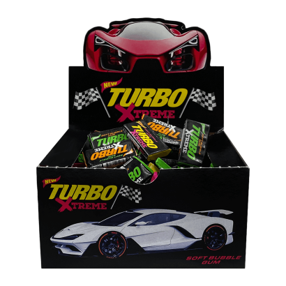 Жевательная Резинка Turbo Soft Buble Gum 100шт 450g - Фото 1 Жевательная Резинка Turbo Soft Buble Gum 100шт 450g - изображение 1
