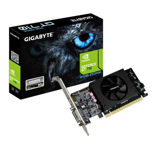 Видеокарта низкопрофильная Gigabyte GV-N710D5-2GL GT 710/2 ГБ/GDDR5 с радиатором/кулером - изображение 3