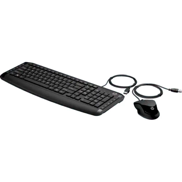 Комплект клавиатуры и мыши HP Pavilion 200 проводной USB раскладка Eng/Ukr 1600dpi Черный (9DF28AA) - изображение 2