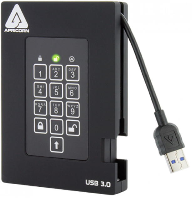 Жорсткий диск Aegis Fortress 500GB USB 3.0 Black (A25-3PL256-500F) - зображення 1