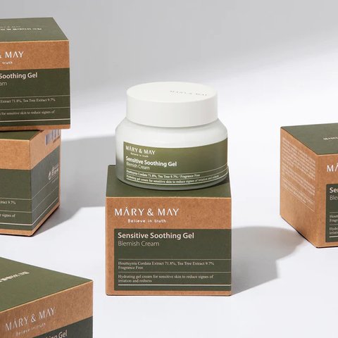 Заспокійливий гель-крем для чутливої шкіри MARY&MAY Sensitive Soothing Gel Cream, 70 мл - Фото 2 Заспокійливий гель-крем для чутливої шкіри MARY&MAY Sensitive Soothing Gel Cream, 70 мл - зображення 2