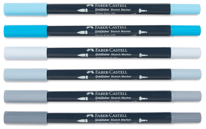 Набір двосторонніх маркерів Faber-Castell Goldfaber Sketch Design 6 шт (4005401648062) - зображення 2