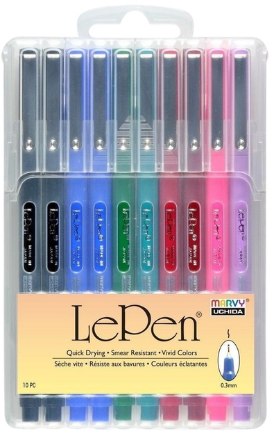 Zestaw linerów Uchida Marvy LePen Basic 10 szt (0002861743769) - obraz 1