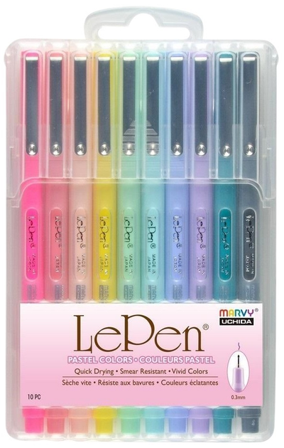 Набір лінерів Uchida Marvy LePen Pastel 10 шт (0002861743790) - зображення 1