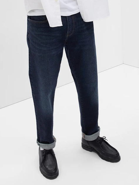 Jeansy regular fit męskie GAP 709153-00 W34L32 Granatowe (1200056574152) - obraz 3