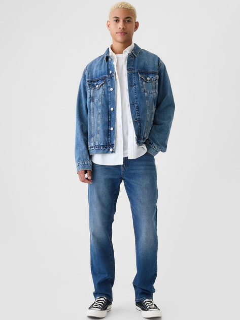 Jeansy regular fit męskie GAP 709193-00 W36L32 Granatowe (1200056571052) - obraz 4