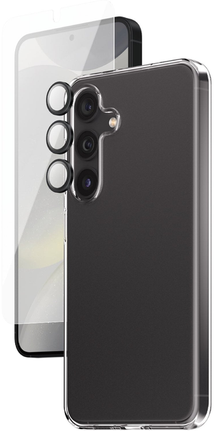 Комплект чохол для смартфона + скло PanzerGlass SAFE. 3-in-1 Pack для Samsung Galaxy S24 Clear (PG_BSAFE95672) - зображення 2