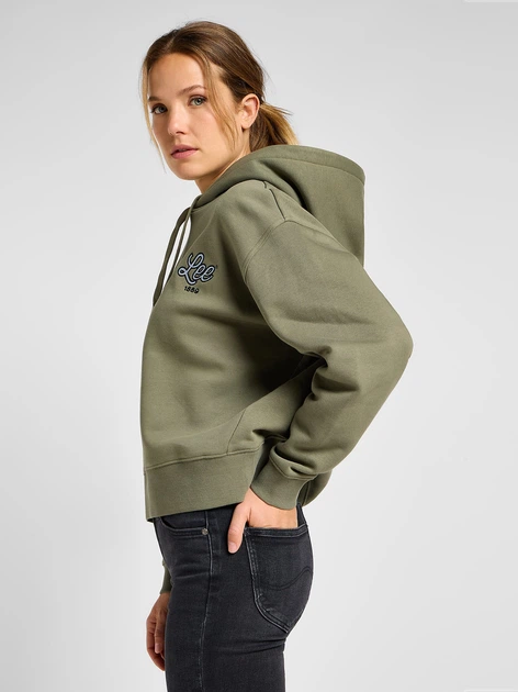 Худи женское Lee 112355176 M Хаки (5401139010024) - изображение 4