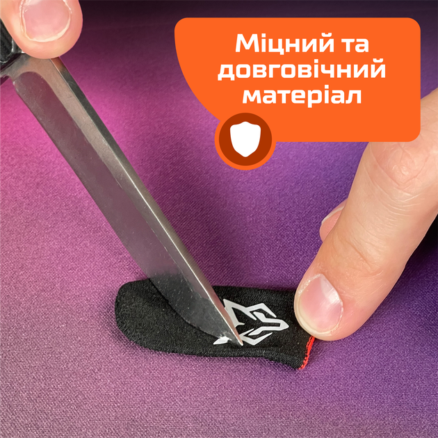 Игровые напальчники для сенсорного экрана телефона Sarafox Wasp Feelers v6 2 пары ( 4 шт) з синим манжетом + бокс PUBG Mobile Call Of Duty 2 StandOFF - изображение 8