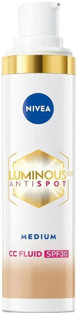 Тональная основа Nivea Luminous 630 CC 3-в-1 SPF 30 + Антипигментация 02 Medium 40 мл (9005800379661) - зображення 2