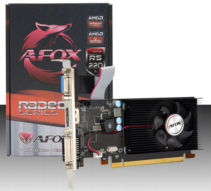 Відеокарта AFOX PCI-Ex Radeon HD 5450 1GB DDR3 (64bit) (650/1066) (1 x DVI, 1 x HDMI, 1 x VGA) (AF5450-1024D3L5) - зображення 6