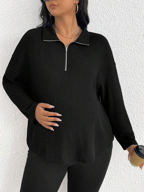 Акція на Джемпер для вагітних SHEIN GD-00085636 1XL Чорний від Rozetka