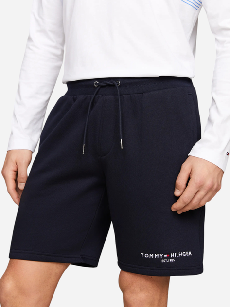 Spodenki męskie bawełniane krótkie Tommy Hilfiger thmw0mw34201dw5 L Granatowe (8720645757955) - obraz 4