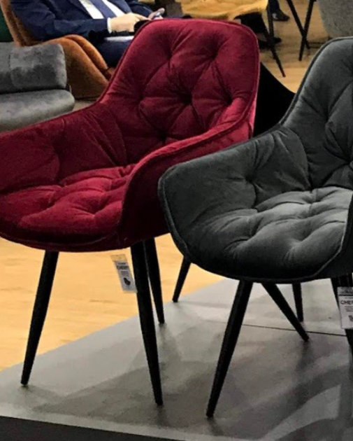 Крісло м'яке зі спинкою Signal Cherry Velvet Bluvel 59 (Бордовий, вельєт) - Фото 5 Крісло м'яке зі спинкою Signal Cherry Velvet Bluvel 59 (Бордовий, вельєт) - зображення 5