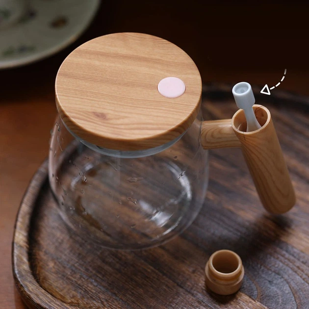 Стеклянная чашка блендер Sunroz Coffee stirring cup 400мл кружка мешалка - изображение 13
