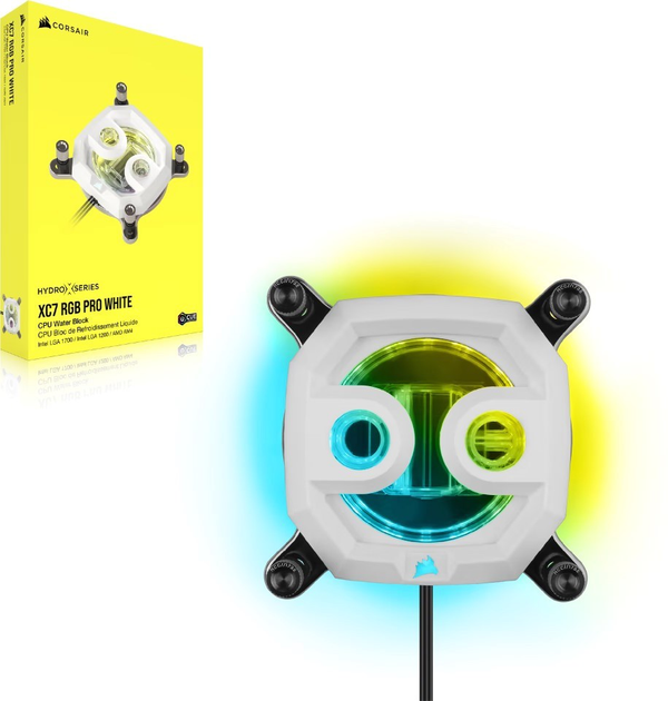 Водоблок Corsair Hydro X Series XC7 RGB PRO CPU Water Block White (CX-9010016-WW) - зображення 10