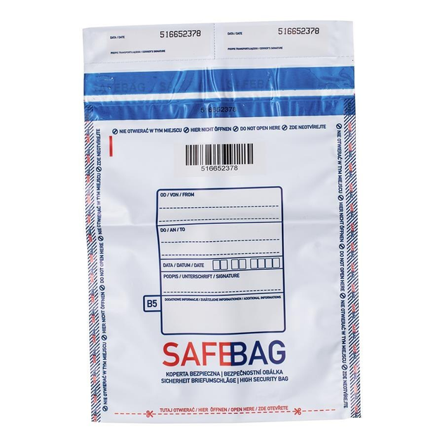 Конверти безпечні Bong Safebag B5 100 шт Білі (5901947056981) - зображення 1