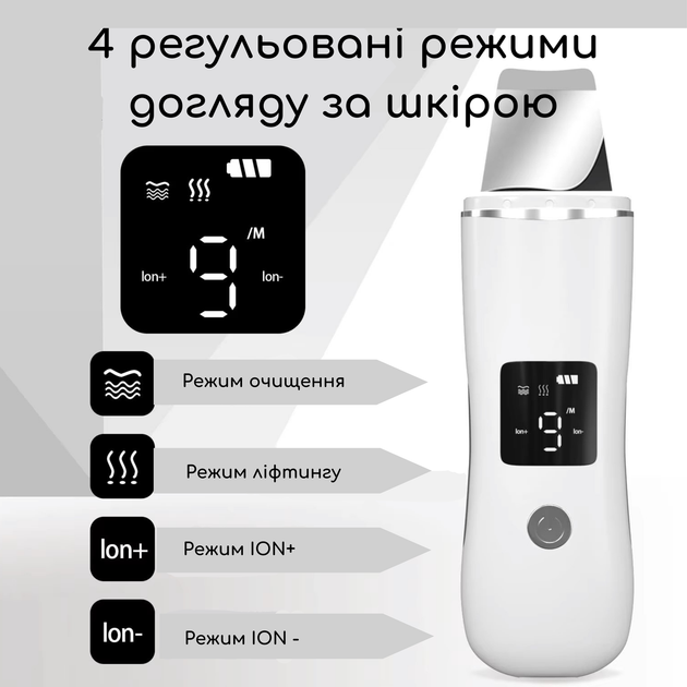 Ультразвуковой уз скрабер Swan MSY-C7 с ионизацией для очищения улучшения текстуры кожи лица удаления черных точек профессиональный уход очищает поры мощный аппарат для обновление клеток домашнего и профессионального использования белый - изображение 3