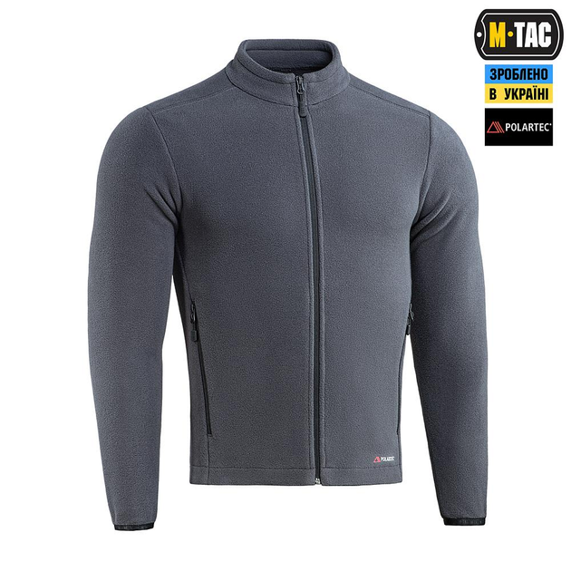 Тактична флісова кофта M-Tac Nord Fleece Polartec, розмір S, колір Dark Grey - изображение 1