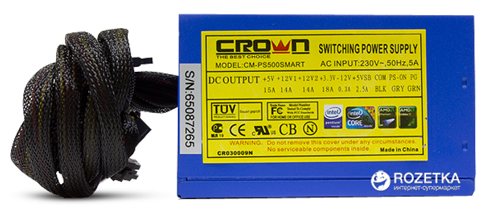 Блок питания Crown CM-PS500W Smart – фото, отзывы, характеристики в ...