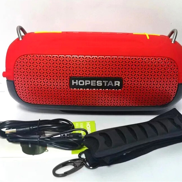 Минидинамик Bluetooth Hopestar A41 Красный 00692288 - изображение 6