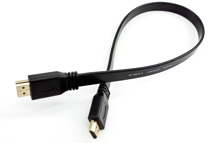 Кабель HDMI плоский Slim 30см HDMI -> HDMI 1.4 2К FULL HD 1080P короткий Чорний - Фото 6 Кабель HDMI плоский Slim 30см HDMI -> HDMI 1.4 2К FULL HD 1080P короткий Чорний - зображення 6