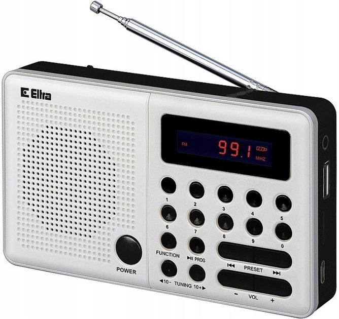 Radio Eltra Pliszka USB White (5907727028148) - obraz 2