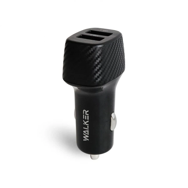 Автомобільний зарядний пристрій WALKER пластик 60х27х21 мм чорний 2USB 36W Quick Charge 3.0 (668125) - зображення 5