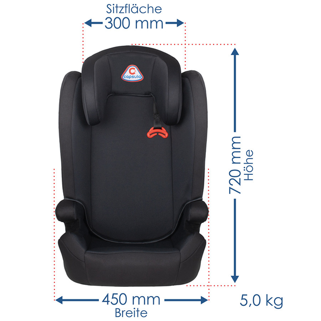 Автокрісло дитяче "MT5", Capsula, 15-36kg, до 12років, чорний, 772010 - изображение 2