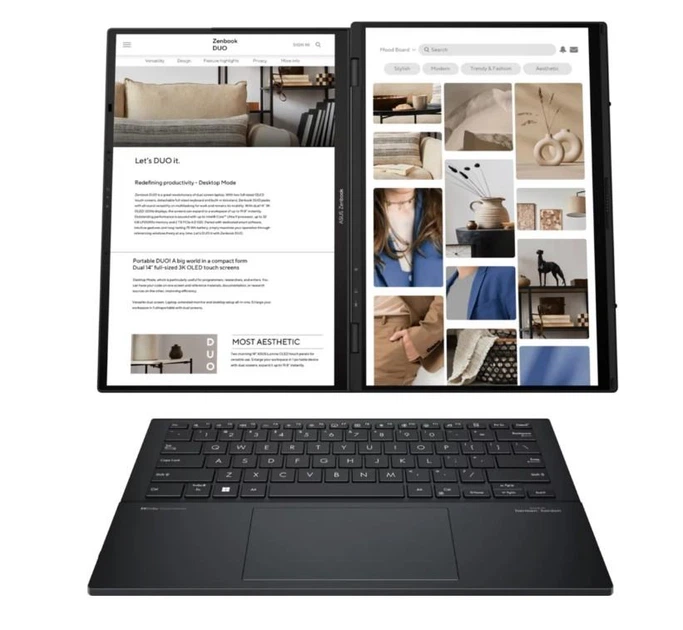 Ноутбук ASUS ZenBook Duo UX8406M, 14.0" FHD OLED, Intel Core Ultra 7 155H (4.8GHz), 16GB, SSD 1TB, Intel Arc - изображение 3