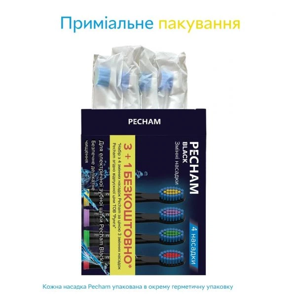 Насадки для зубной щетки Pecham Travel Black (4820301550051) - изображение 9