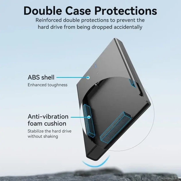 Зовнішня кишеня Vention для 2.5" HDD/SSD USB 3.0 Micro-B Black (KPAB0) - зображення 4