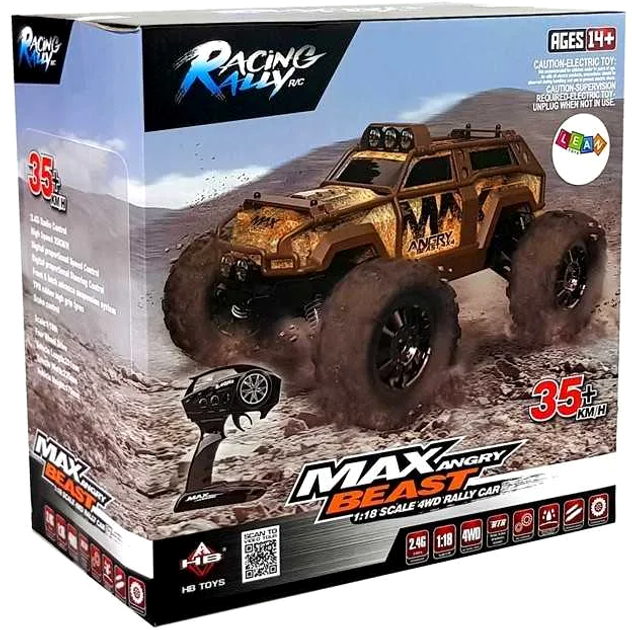 Машинка на радіокеруванні Leantoys Max Angry Beast LT9033 26 см (5904204750196) - зображення 1