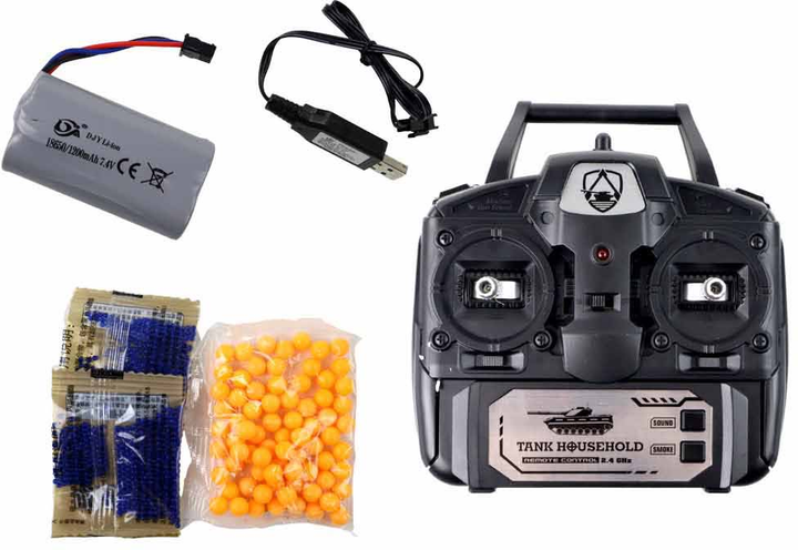 Танк на радіокеруванні LEAN Toys Leopard RC Remote Controlled Cannon 1:18 Сірий (5905679078075) - зображення 5