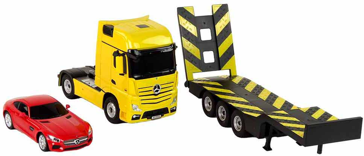 Laweta zdalnie sterowana Leantoys Mercedes-Benz Rastar 1:26 Żółto-czerwona (5905515356602) - obraz 2