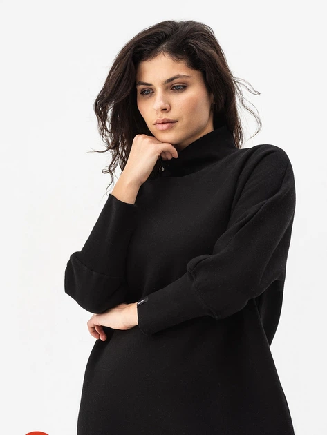 Платье миди осеннее женское Garne Brenda 3042487 L-XL Черное (GR2000003046874) - Фото 4 Платье миди осеннее женское Garne Brenda 3042487 L-XL Черное (GR2000003046874) - изображение 4